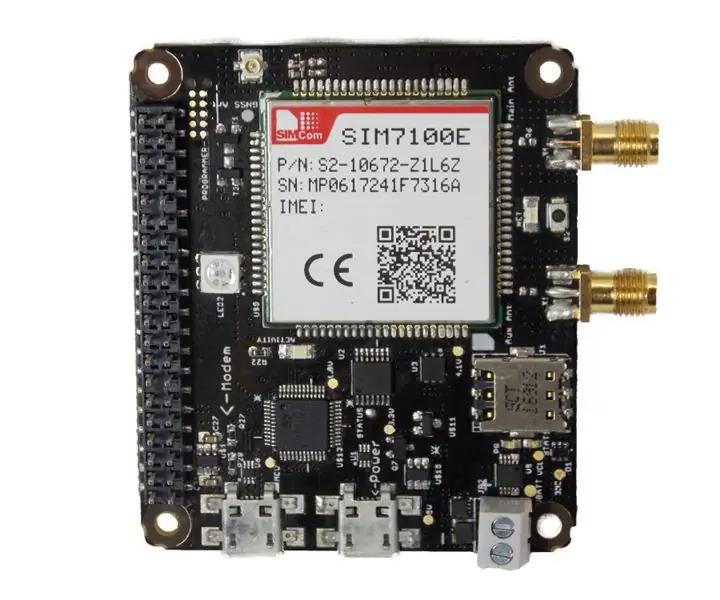 כובע IOT (המכונה רשמית PiAnywhere V1.31) כובע 4G ו- LTE ל- Raspberry Pi: 10 שלבים (עם תמונות)