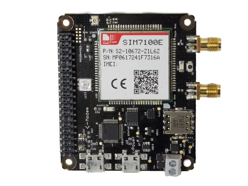 IOT BIT (Rasmiy ravishda PiAnywhere V1.31 sifatida tanilgan) Raspberry Pi uchun 4G va LTE shapkasi