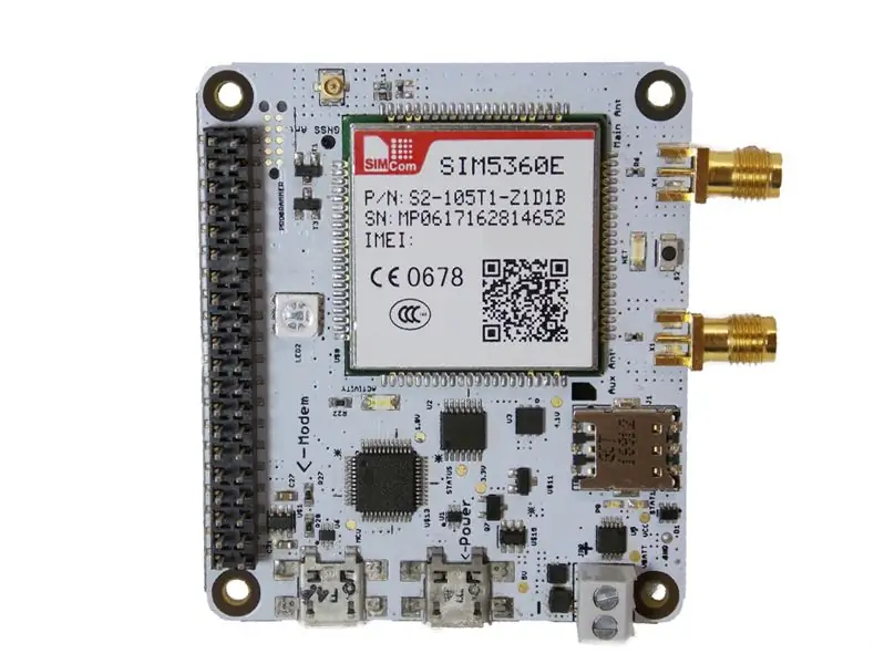 IOT BIT (Pormal na Kilala Bilang PiAnywhere V1.31) 4G & LTE Hat para sa Raspberry Pi