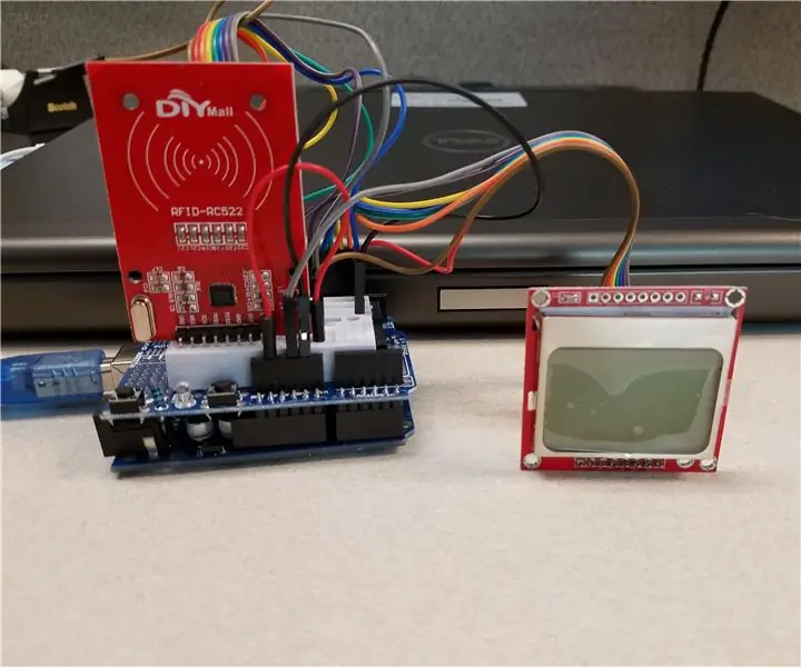 Nog een andere instructie over het gebruik van de DIYMall RFID-RC522 en Nokia LCD5110 met een Arduino: 8 stappen (met afbeeldingen)