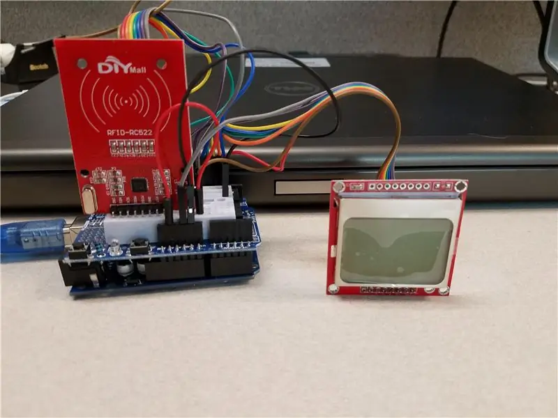 Nog 'n instruksie oor die gebruik van die DIYMall RFID-RC522 en Nokia LCD5110 met 'n Arduino