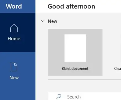 I-click ang BLANK DOCUMENT