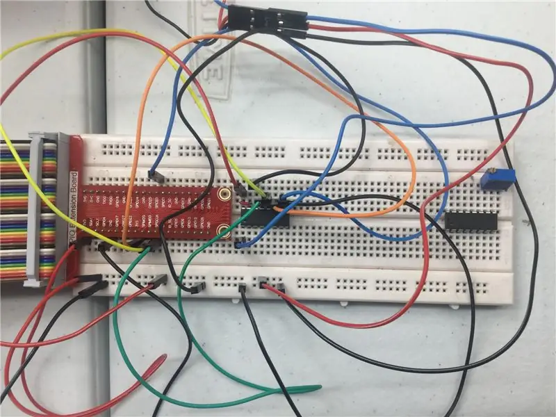 Bou u stroombaan vir die PI-, MCP3008- en Piezo -verbinding