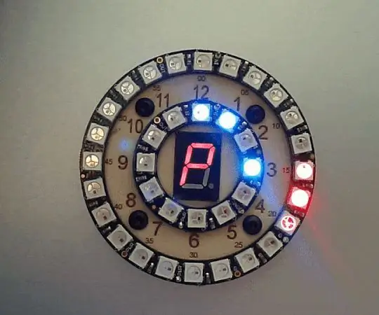 Horloge NeoPixel de bureau