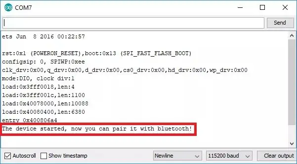 Test af Bluetooth af Esp32