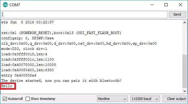 Esp32 Bluetooth -un sınanması