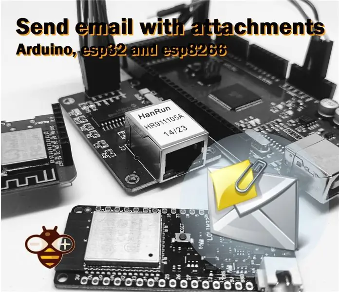 Slik sender du e -post med vedlegg med Arduino, Esp32 og Esp8266