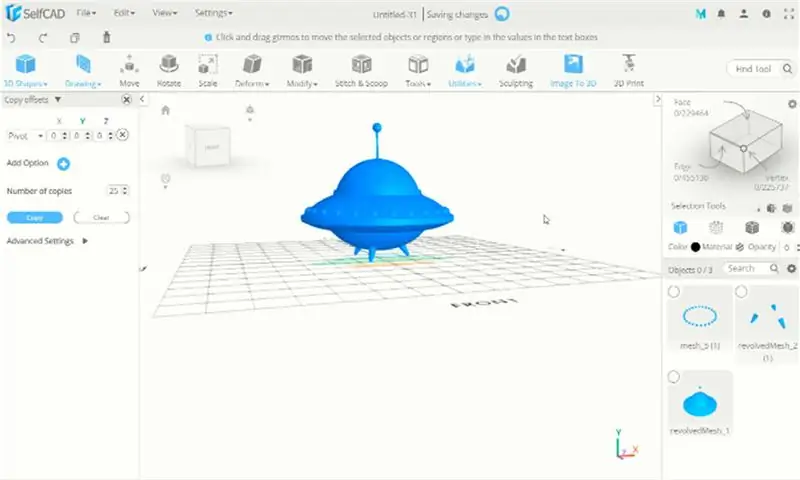 SelfCAD 3D НЛО оқулығы