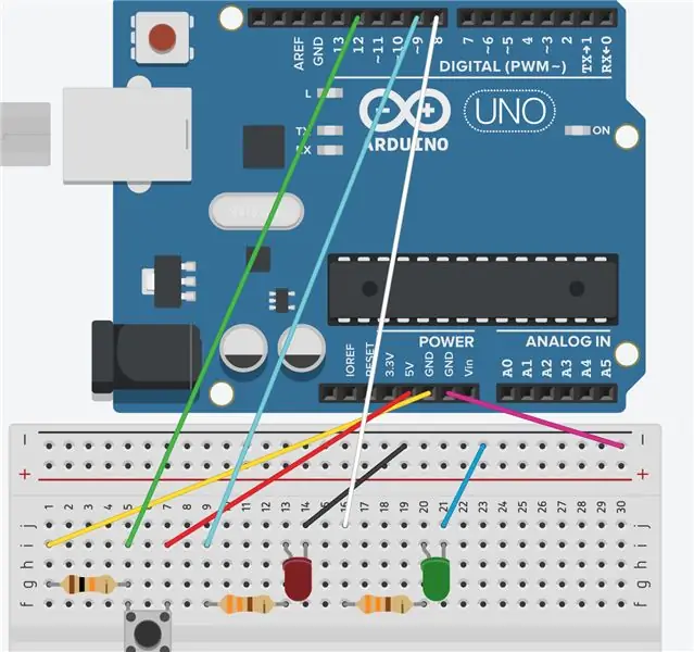 2. korak: Vzpostavite povezavo s strojno opremo SparkFun® Redboard in Breadboard