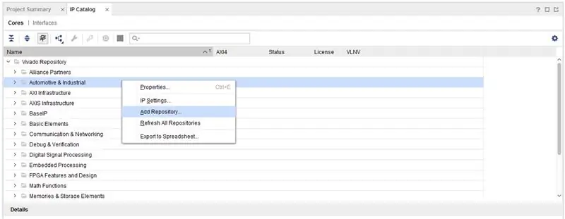 Menambah Perpustakaan IP di Vivado