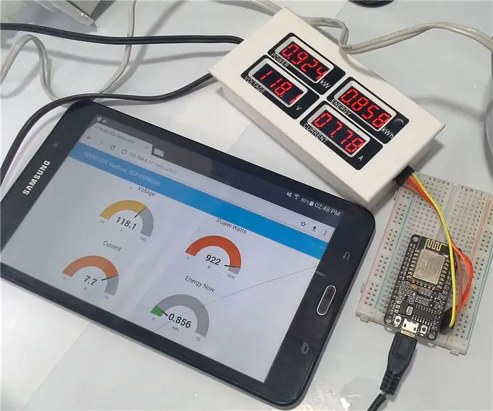 Meter PZEM-004 + ESP8266 & Nod IoT platformă-RED & Modbus TCP / IP: 7 pași