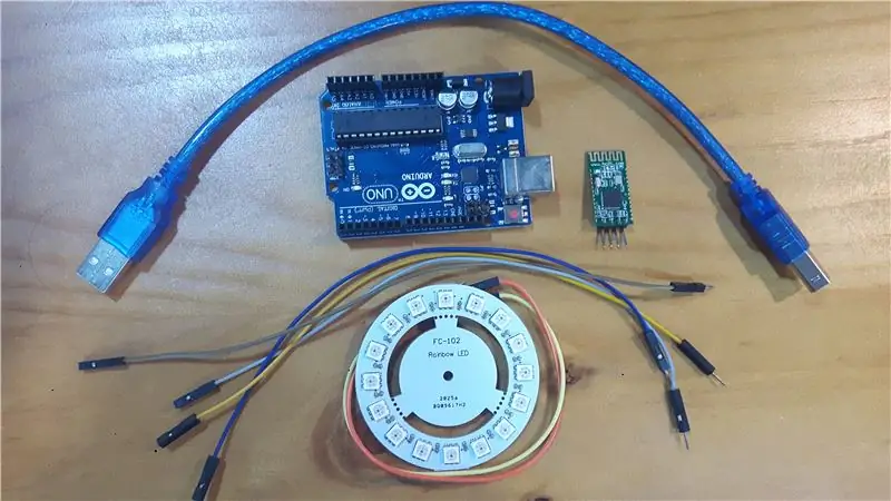 Na ovládanie adresovateľných LED diód použite modul Bluetooth 4.0 HC -08 - návod Arduino Uno