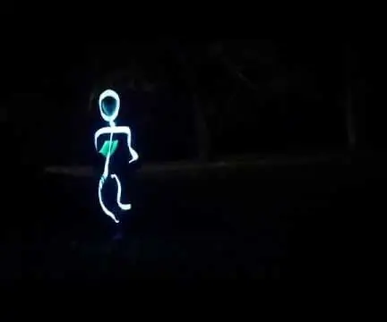 کت و شلوار EL Wire Stick Man: 7 مرحله