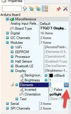 I Visuino Set Display