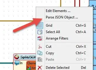 A Visuino Parsing JSON