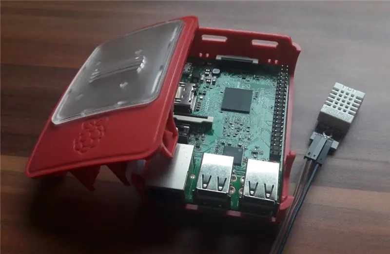 Raspberry PI การบันทึกอุณหภูมิและความชื้น, Cloud Weather Station, Wifi และ Mobile Stats