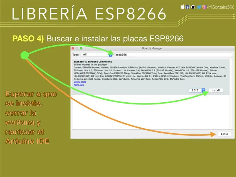 „Buscar E Instalar Las Placas ESP8266“