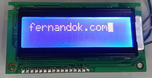 16x2 jada LCD -ekraan