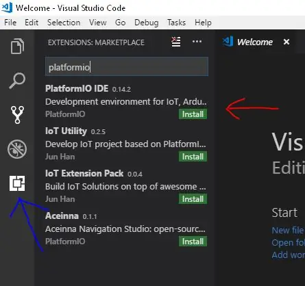 PlatformIO IDE plaginini o'rnating