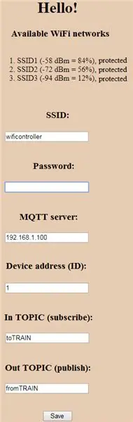 MQTT Data Exchange at Configuration