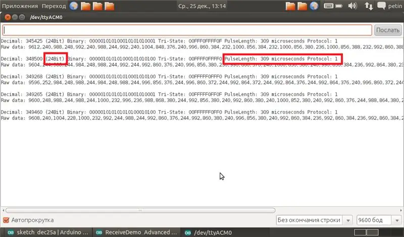 Conectando o receptor ao Arduino e recebendo códigos dos soquetes de controle remoto