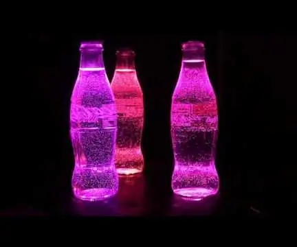 Arduino & Neopixel Coke Bottle Rainbow Party Light: 7 stappe (met foto's)