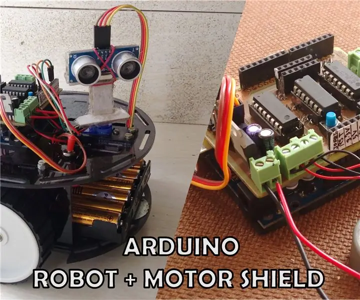 DIY ko'p maqsadli robot bazasi va dvigatel qalqoni: 21 qadam (rasmlar bilan)