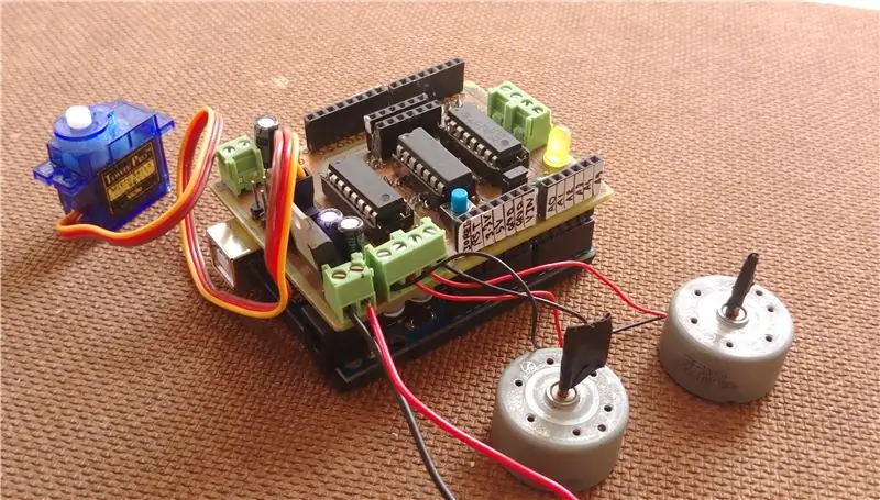 DIY ko'p maqsadli robot bazasi va dvigatel qalqoni