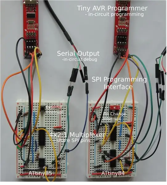 Reutilização de pinos de interface ATtiny84 / 85 SPI