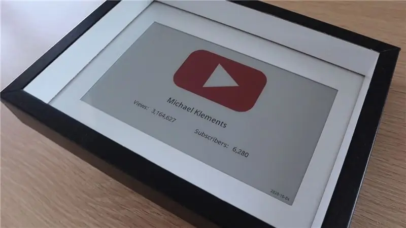 ตัวนับสมาชิก YouTube โดยใช้ E-Paper Display และ Raspberry Pi Zero W