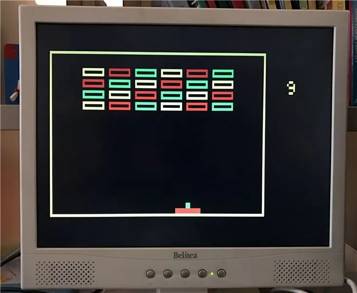 Arduino VGA -konsole met vyf speletjies