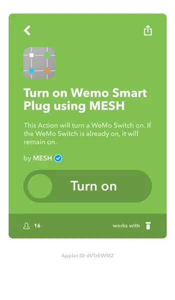 Forbered MESH App og IFTTT