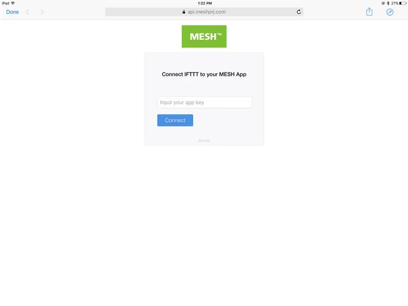 Προετοιμάστε την εφαρμογή MESH και το IFTTT