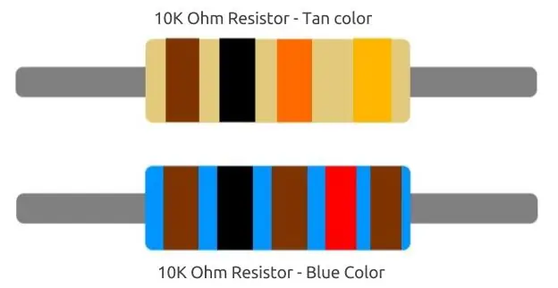 Sib sau ua ke lub Rooj Tswjhwm Saib: Solder 10K Resistors