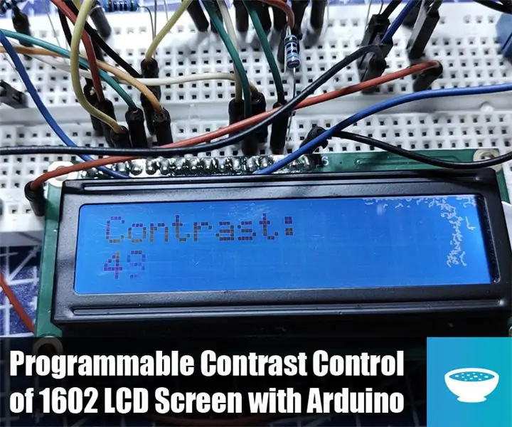 1602 LCD التحكم في التباين من Arduino: 5 خطوات