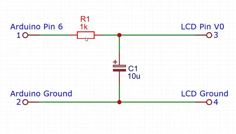 Implementirajte niskopropusni RC filter