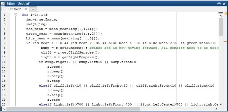 Exemple de code MATLAB