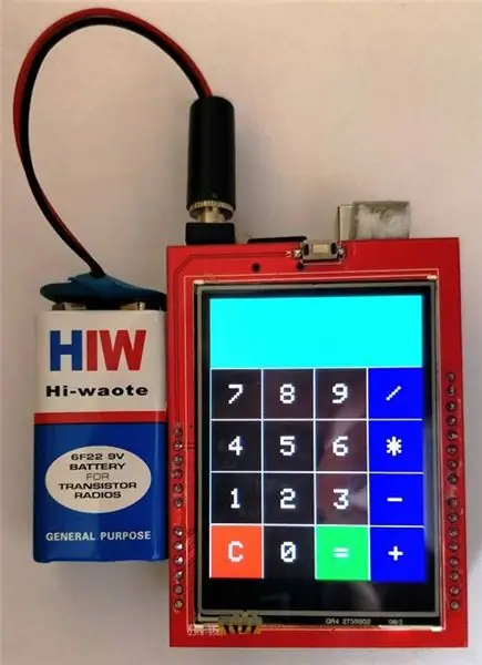 Kalkulator Layar Sentuh LCD TFT Arduino