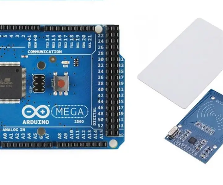 RFID-RC522 sąsaja su „Arduino MEGA“paprastu eskizu: 4 žingsniai