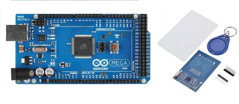 واجهة RFID-RC522 مع Arduino MEGA رسم بسيط