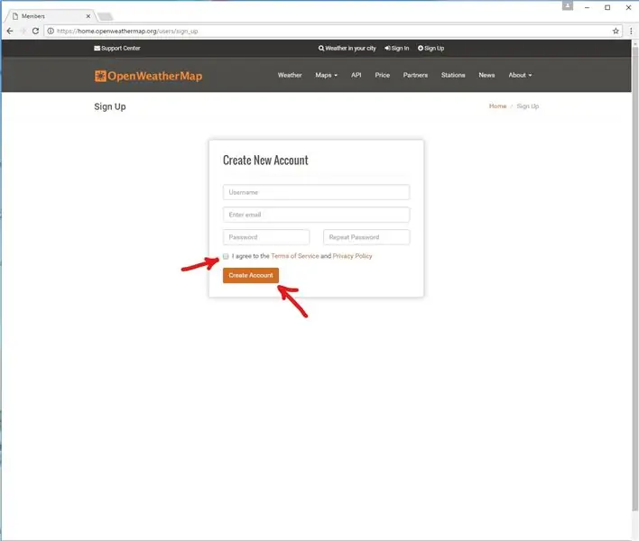 OpenWeatherMap Anahtarı Nasıl Alınır, Hesap Oluşturun