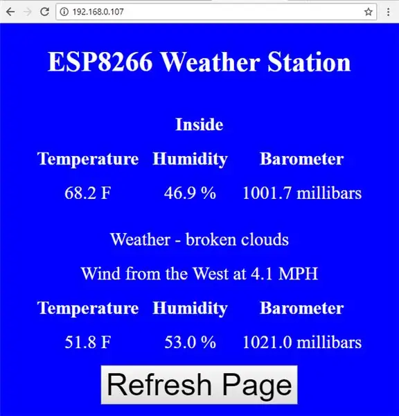 So zeigen Sie die Wetterdaten-Website an