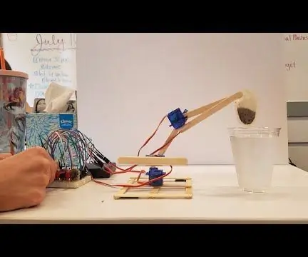 Popsicle Stick robotizētā roka (alternatīvs formāts): 6 soļi