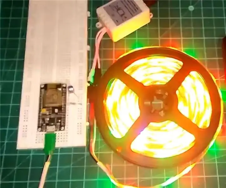 ESP8266 RGB LED -riba WIFI juhtimine - NODEMCU IR -kaugjuhtimispuldina LED -riba jaoks, mida juhitakse Wifi kaudu - RGB LED STRIP nutitelefoni juhtimine: 4 sammu