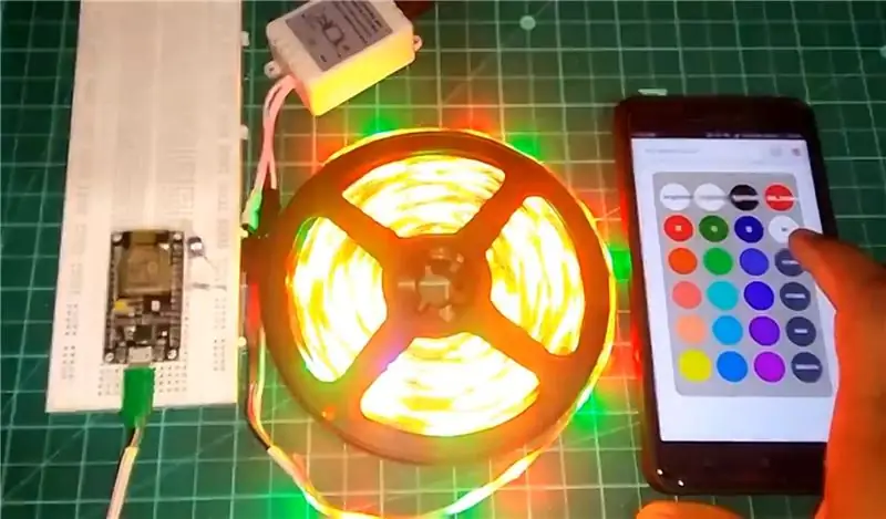 Control WIFI ESP8266 RGB LED STRIP | NODEMCU como mando a distancia por infrarrojos para tira de led controlado por wifi | Control de teléfono inteligente con tiras de LED RGB