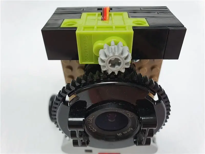 Enfoque la cámara Pi de alta calidad con Lego y un servo