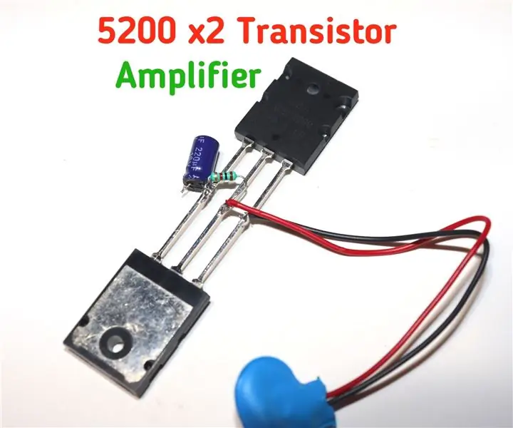 5200 Penguat Audio Bass Transistor Ganda: 9 Langkah