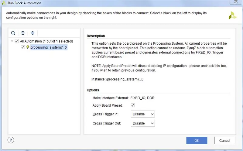 Εκτελέστε Block and Connection Automation