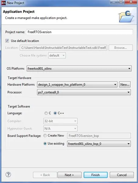 FreeRTOS -implementering