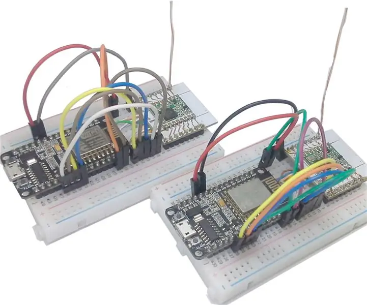 Kommunikáció LoRa ESP8266 és rádió RFM95: 9 lépés